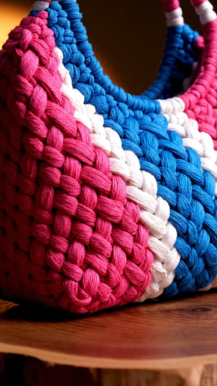 Kenevir El Çantası – Pembe / Mavi / Beyaz